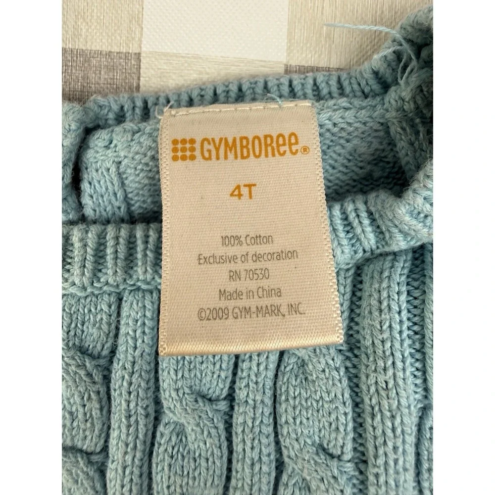 Dog Sweater Dress Toddler Gymboree Blue Knit Dachshund 4T Cottagecore